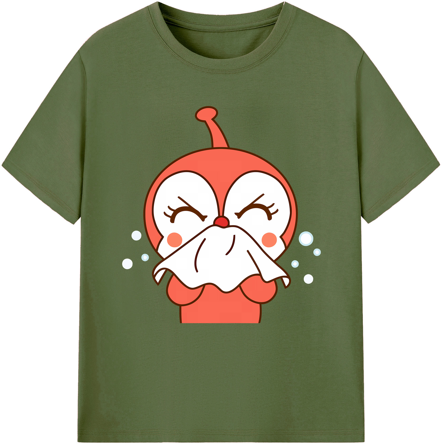 （画像用） アンパンマン Anpanman 綿100％半袖Tシャツ（フロントプリント）